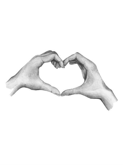 Hjärta hand - poster